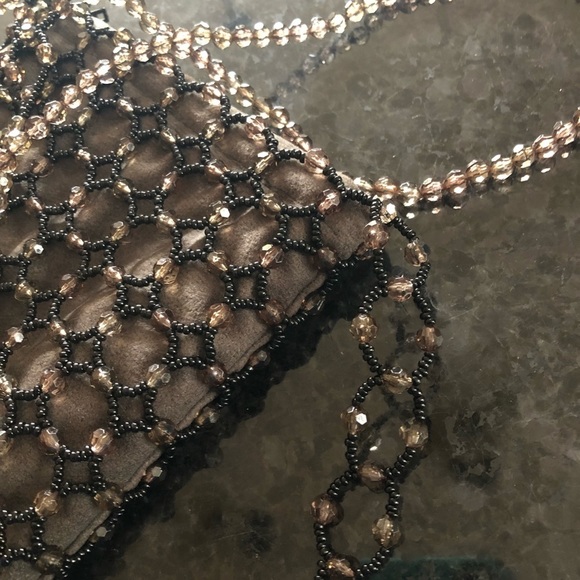 Beaded small crossbody evening Bag olive green - Picture 7 of 8